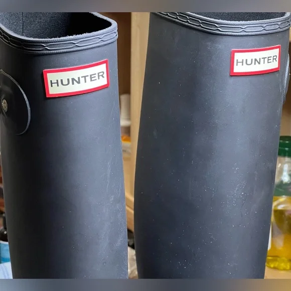 Hunter Black Original Tall Rain Boots 8 - Picture 12 of 14